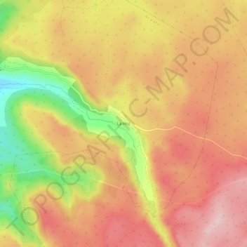 Topografische kaart La Hoz, hoogte, reliëf