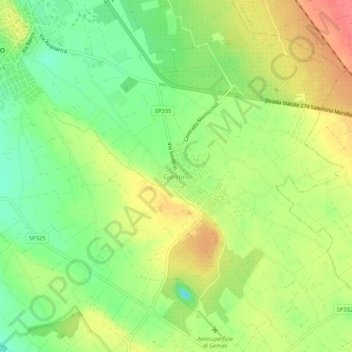 Topografische kaart Gemini, hoogte, reliëf