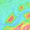 Topografische kaart Aux Valières, hoogte, reliëf
