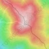 Topografische kaart Hochficht / Smrčina, hoogte, reliëf