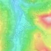 Topografische kaart La Gruvaz, hoogte, reliëf