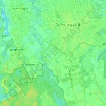 Topografische kaart Deelshurk, hoogte, reliëf