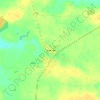 Topografische kaart Весново, hoogte, reliëf