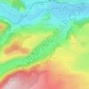 Topografische kaart Auzolles-Bas, hoogte, reliëf