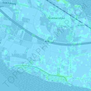 Topografische kaart Gawege, hoogte, reliëf