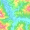 Topografische kaart L'Otero, hoogte, reliëf