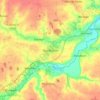 Topografische kaart Harleston, hoogte, reliëf