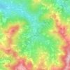 Topografische kaart Braglia, hoogte, reliëf