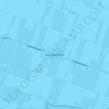 Topografische kaart Stompetoren, hoogte, reliëf