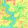 Topografische kaart Kerulo, hoogte, reliëf