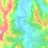 Topografische kaart Rivere, hoogte, reliëf