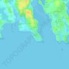 Topografische kaart Domaine de Kervillen, hoogte, reliëf