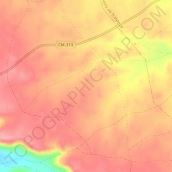 Topografische kaart La Caracola, hoogte, reliëf