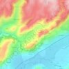 Topografische kaart Barate, hoogte, reliëf