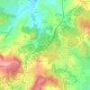 Topografische kaart Les Mounières, hoogte, reliëf