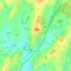 Topografische kaart La Hutte, hoogte, reliëf