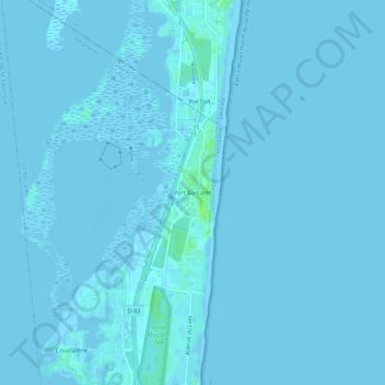 Topografische kaart Port Barcarès, hoogte, reliëf