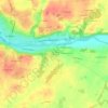 Topografische kaart Les Bergeaux, hoogte, reliëf