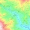 Topografische kaart Guájar Fondón, hoogte, reliëf