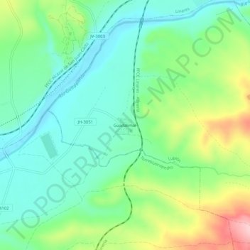 Topografische kaart Guadalimar, hoogte, reliëf