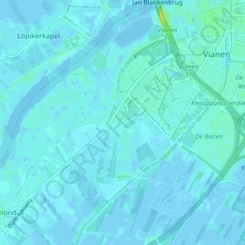 Topografische kaart Helsdingen, hoogte, reliëf