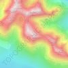 Topografische kaart Sgùrr nan Eag, hoogte, reliëf