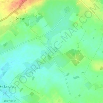 Topografische kaart Ford, hoogte, reliëf