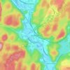 Topografische kaart Nodeland, hoogte, reliëf