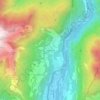 Topografische kaart Olantreghe, hoogte, reliëf