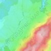 Topografische kaart La Corvée de Goux, hoogte, reliëf