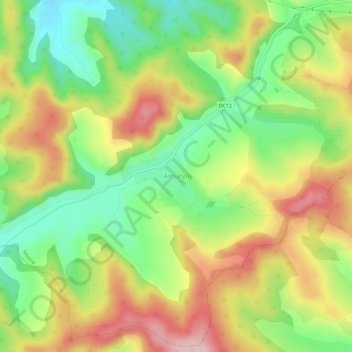 Topografische kaart Alma Vii, hoogte, reliëf