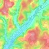 Topografische kaart Preyssac, hoogte, reliëf