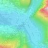 Topografische kaart Les Beules, hoogte, reliëf