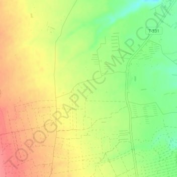 Topografische kaart Pasqualet, hoogte, reliëf