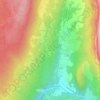 Topografische kaart Les Glénats, hoogte, reliëf