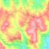 Topografische kaart Fetais dos Pretos, hoogte, reliëf