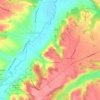 Topografische kaart Les Méjas, hoogte, reliëf