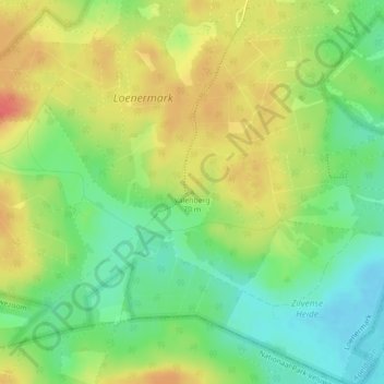 Topografische kaart Valenberg, hoogte, reliëf