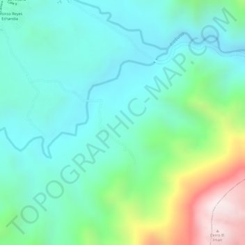 Topografische kaart La Maseta, hoogte, reliëf