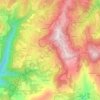 Topografische kaart Cerna, hoogte, reliëf