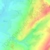 Topografische kaart Les Bourdelins, hoogte, reliëf