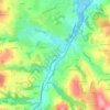 Topografische kaart La Poyère, hoogte, reliëf