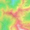 Topografische kaart Monte Capraro, hoogte, reliëf