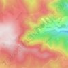 Topografische kaart Chantegrive, hoogte, reliëf