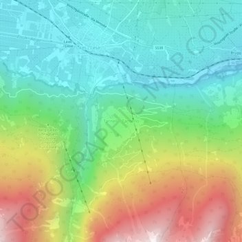 Topografische kaart Tarnell, hoogte, reliëf