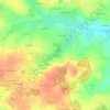 Topografische kaart Chablais, hoogte, reliëf