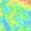 Topografische kaart Kerizan, hoogte, reliëf