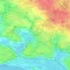Topografische kaart La Bazillière, hoogte, reliëf