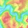 Topografische kaart Michelau, hoogte, reliëf