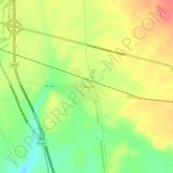 Topografische kaart El Raposo, hoogte, reliëf